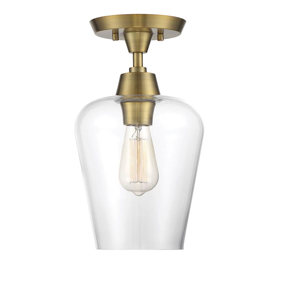 Savoy House Octave 1-Light Ceiling Light in Warm Brass