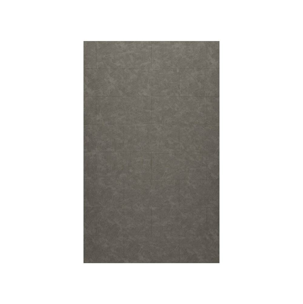 Swan TSMK-9634-1 34 x 96 Swanstone® Traditional Subway Tile Glue up Bathtub and Shower Single Wall Panel in Charcoal Gray