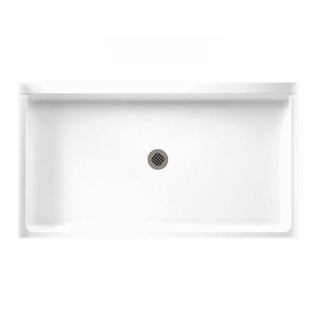 Swan SS-3260 32 x 60 Swanstone Alcove Shower Pan with Center Drain in Bone