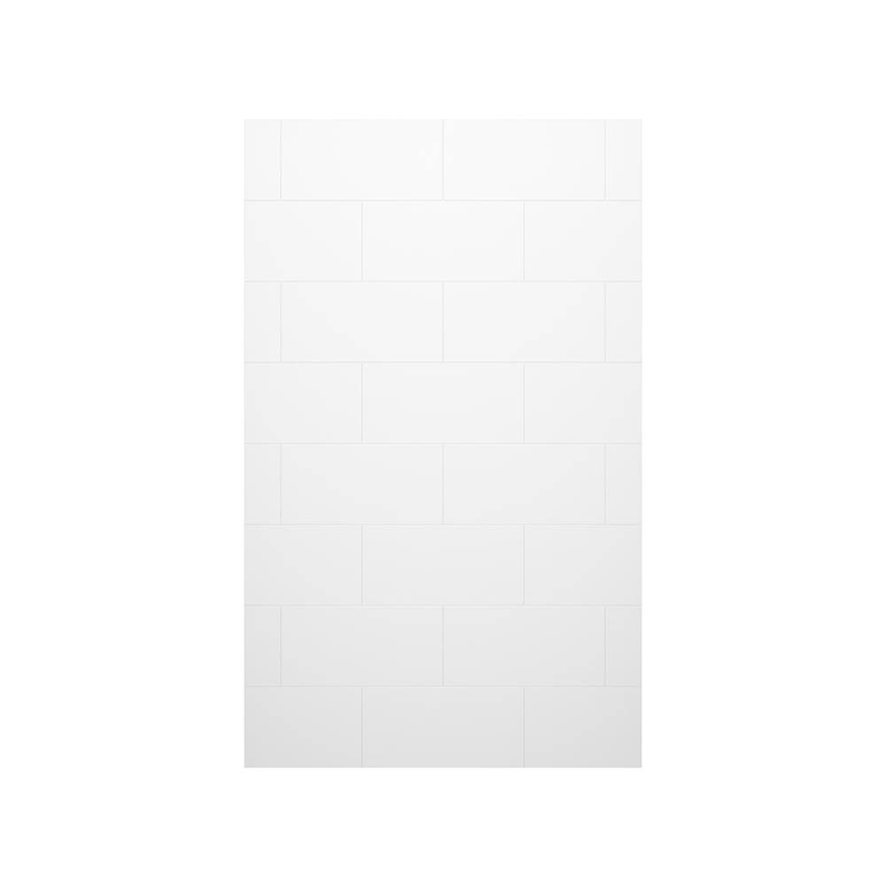 Swan TSMK-9636-1 36 x 96 Swanstone® Traditional Subway Tile Glue up Bathtub and Shower Single Wall Panel in White