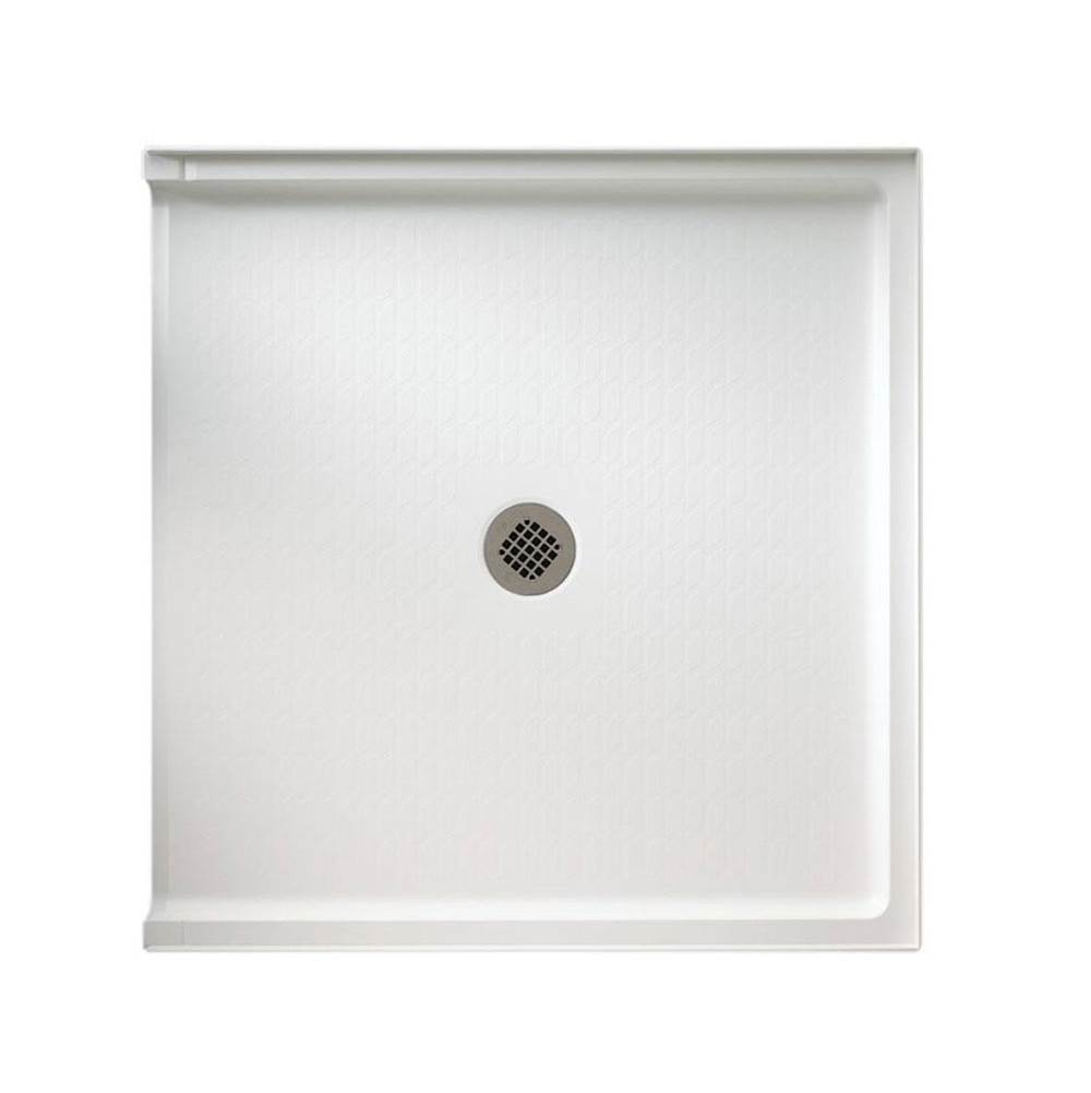 Swan STS-3738 37 x 38 Swanstone Alcove Shower Pan with Center Drain Ash Gray
