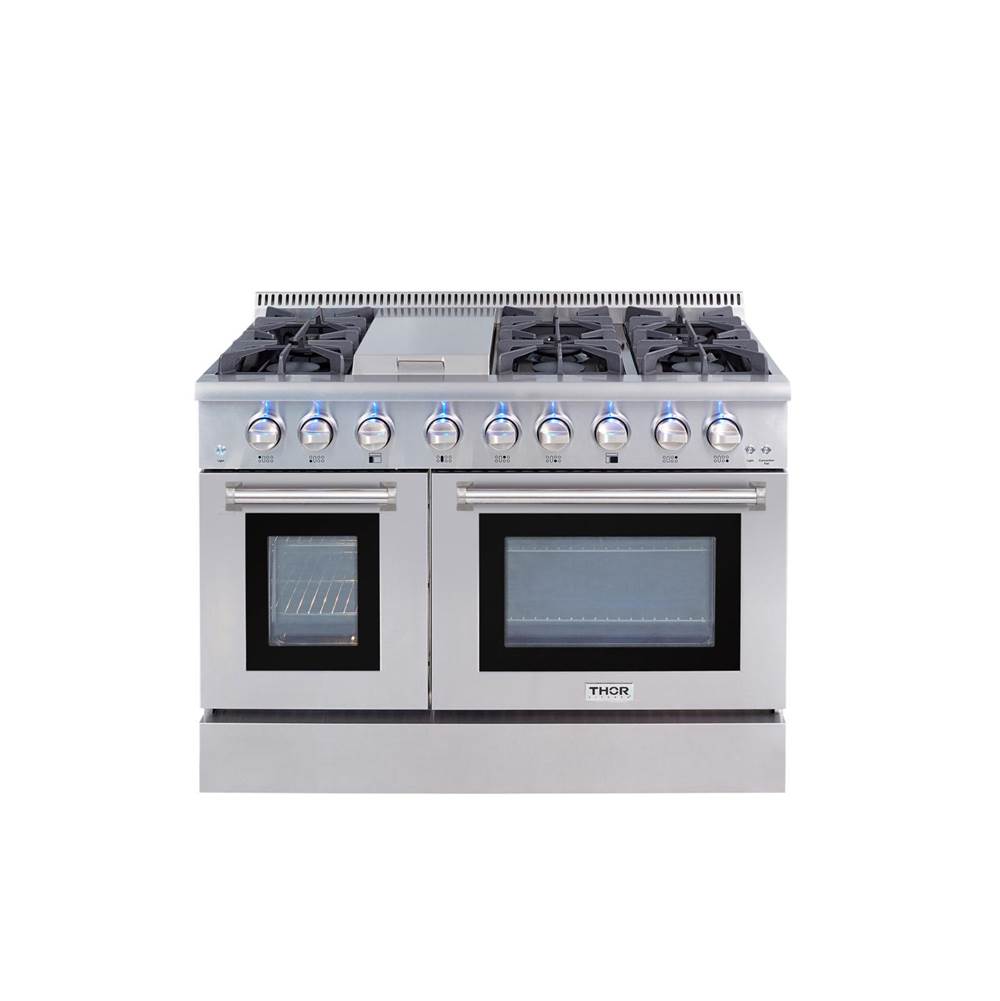 Thor 48 Inch Professional Dual Fuel Range in Stainless Steel