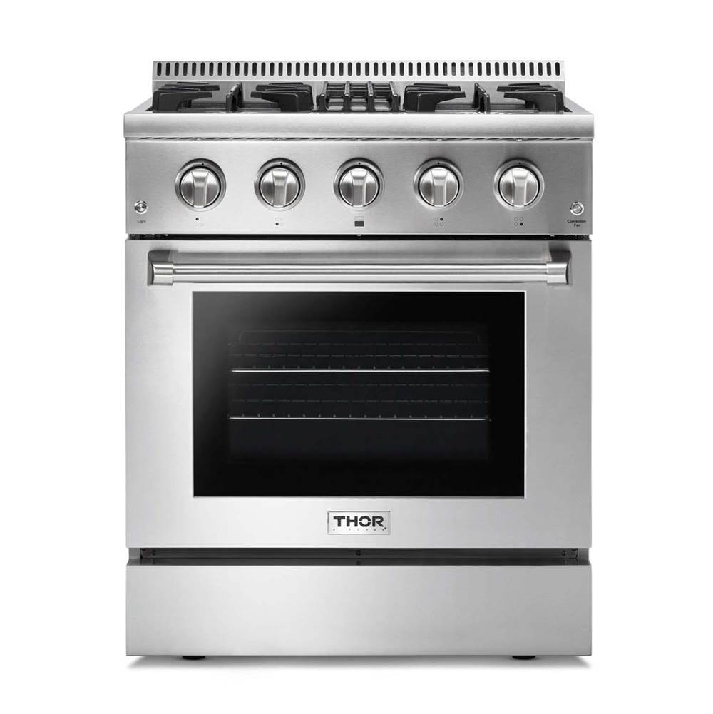 Thor Professional 30 Inch Dual Fuel Range In Stainless Steel
