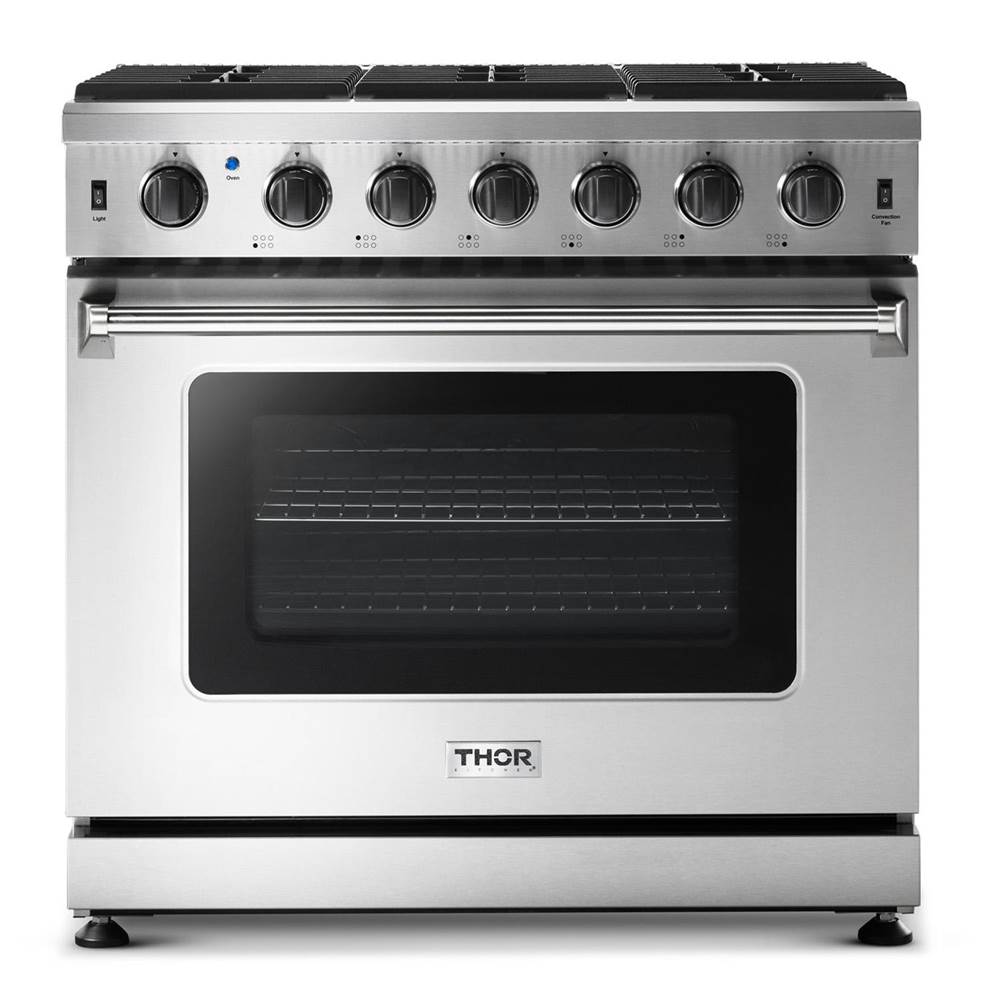 Thor 36 Inch Gas Range In Stainless Steel