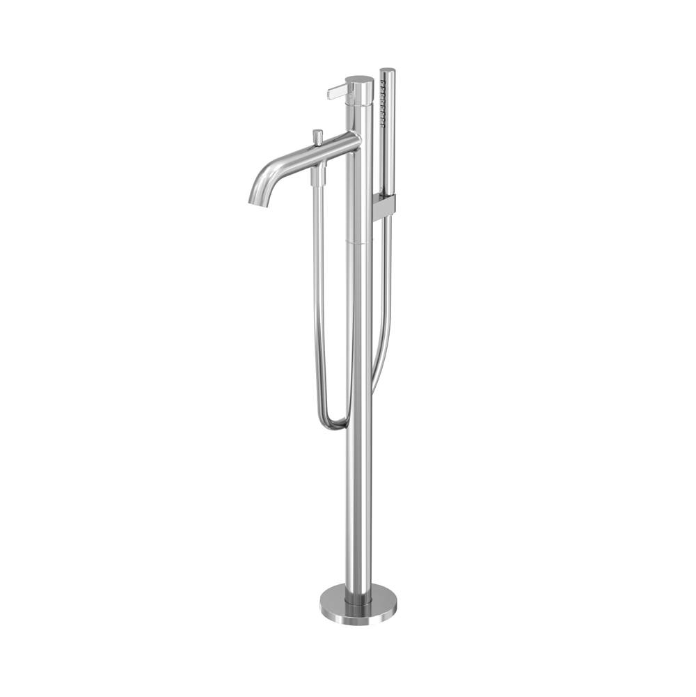 TOTO TOTO® GB Freestanding Bathroom Tub Filler with COMFORT GLIDE™ and COMFORT WAVE™, Polished Chromel