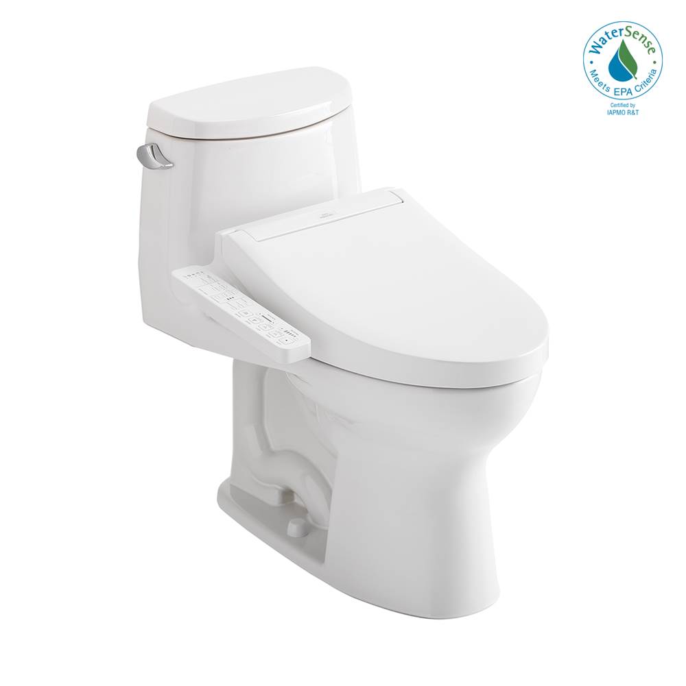 TOTO Toto® Washlet+® Ultramax® II One-Piece Elongated 1.28 Gpf Toilet And Washlet+® C2 Bidet Seat, Cotton White