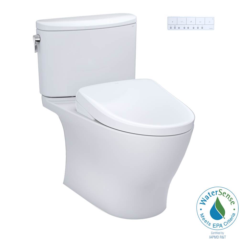 TOTO TOTO WASHLET plus Nexus 1G Two-Piece Elongated 1.0 GPF Toilet with S7A Contemporary Bidet Seat, Cotton White - MW4424736CUFGNo.01