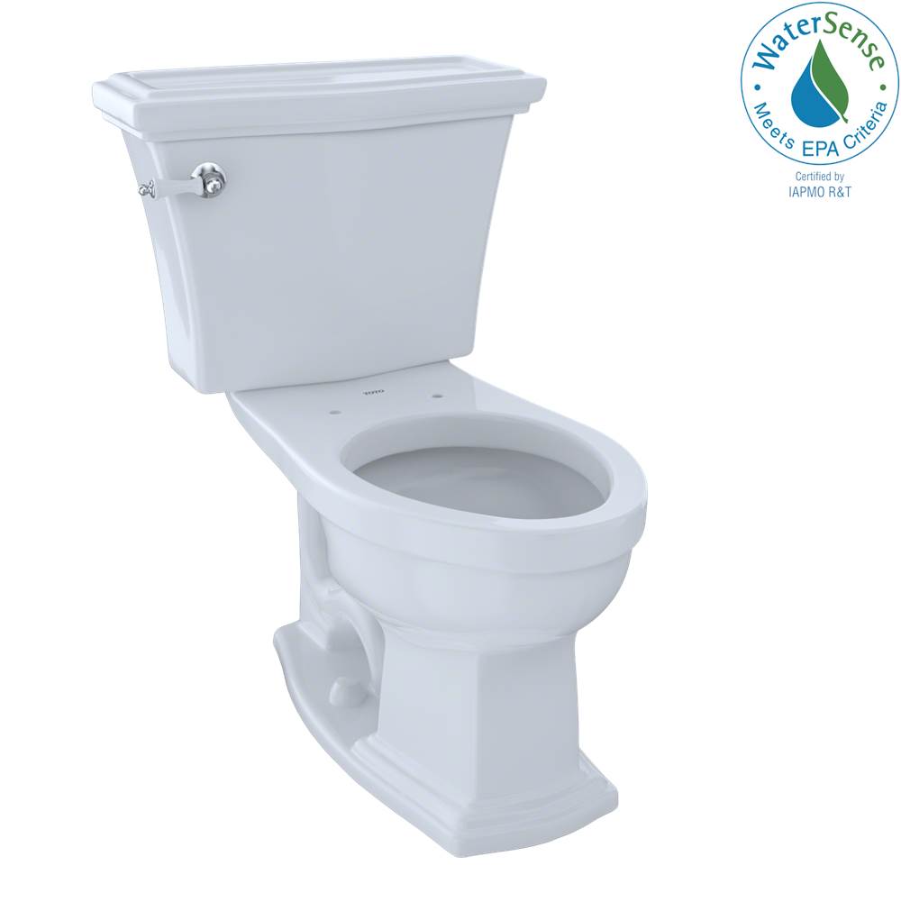 TOTO Toto® Eco Clayton® Two-Piece Elongated 1.28 Gpf Universal Height Toilet, Cotton White