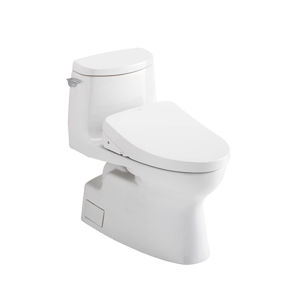 TOTO Toto® Washlet+® Carlyle® II 1G® One-Piece Elongated 1.0 Gpf Toilet And Washlet+® S550E Contemporary Bidet Seat, Cotton White