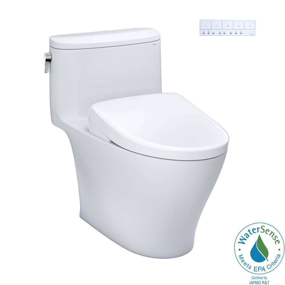 TOTO TOTO WASHLET plus Nexus 1G One-Piece Elongated 1.0 GPF Toilet with S7A Contemporary Bidet Seat, Cotton White - MW6424736CUFGNo.01