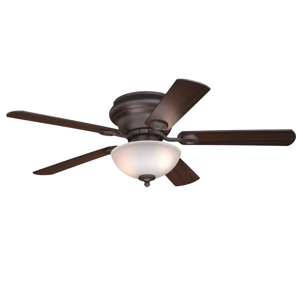 Vaxcel Expo 42 In. Bronze Indoor Flush Mount Ceiling Fan with LED Light Kit