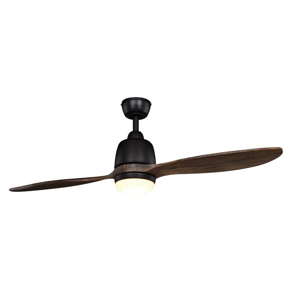 Vaxcel Albany 52-in. Bronze Contemporary Indoor Outdoor Propeller Ceiling Fan with Light Kit and Remote