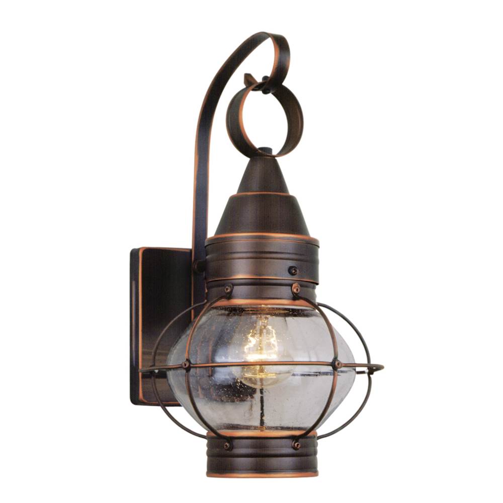 Vaxcel Chatham 1 Light Bronze Coastal Outdoor Wall Lantern Clear Glass