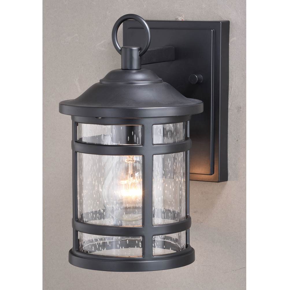Vaxcel Southport Rust Proof 1 Light Black Coastal Outdoor Wall Lantern Clear Glass