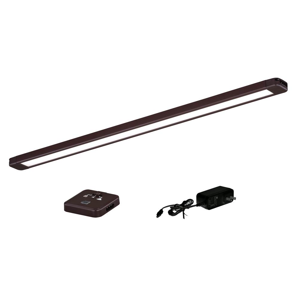 Vaxcel Instalux 16-in Linkable LED Plug-in Bronze Motion Under Cabinet Strip Light Kit