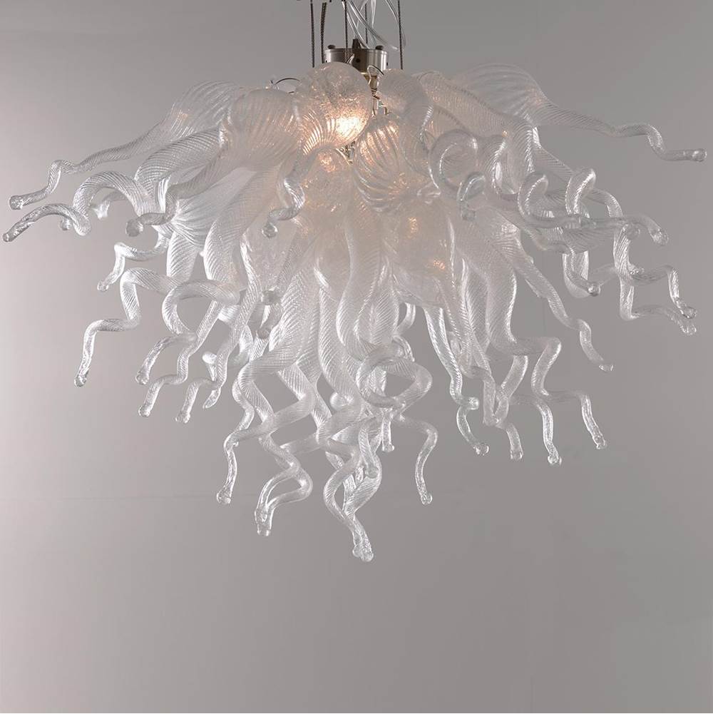 Viz Glass ColorSelect Small Seeded Clear Chandelier