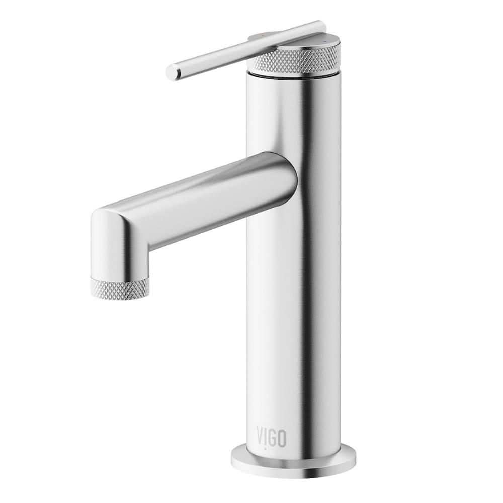 Vigo Sterling Single Handle Single-Hole Bathroom Faucet in Brushed Nickel