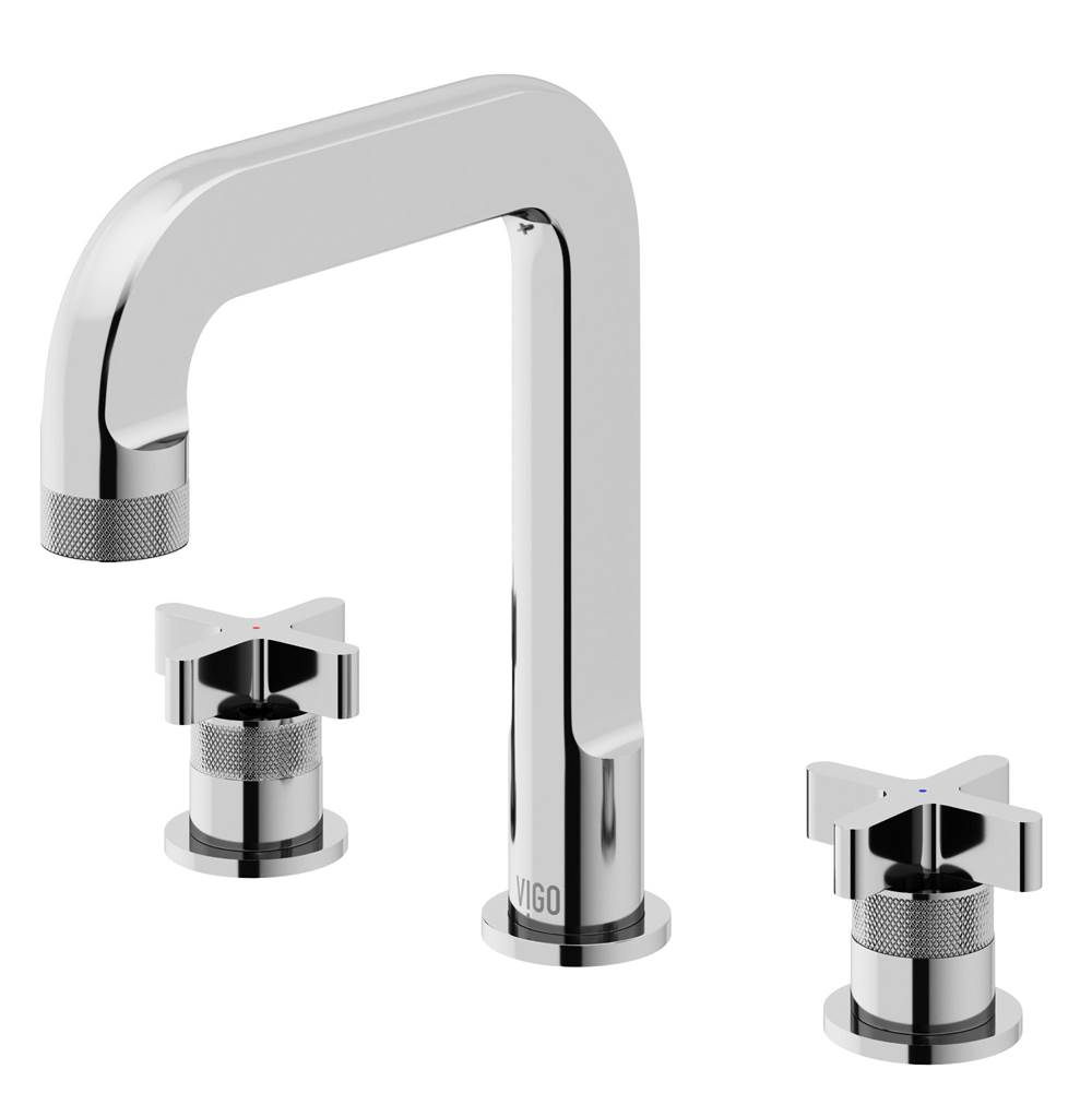 Vigo Wythe Two Handle Three-Hole Widespread Bathroom Faucet in Chrome