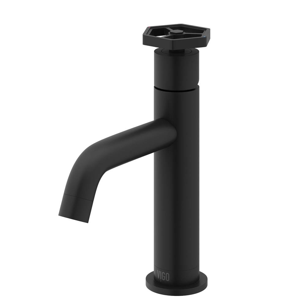 Vigo Ruxton Single Handle Single-Hole Bathroom Faucet in Matte Black