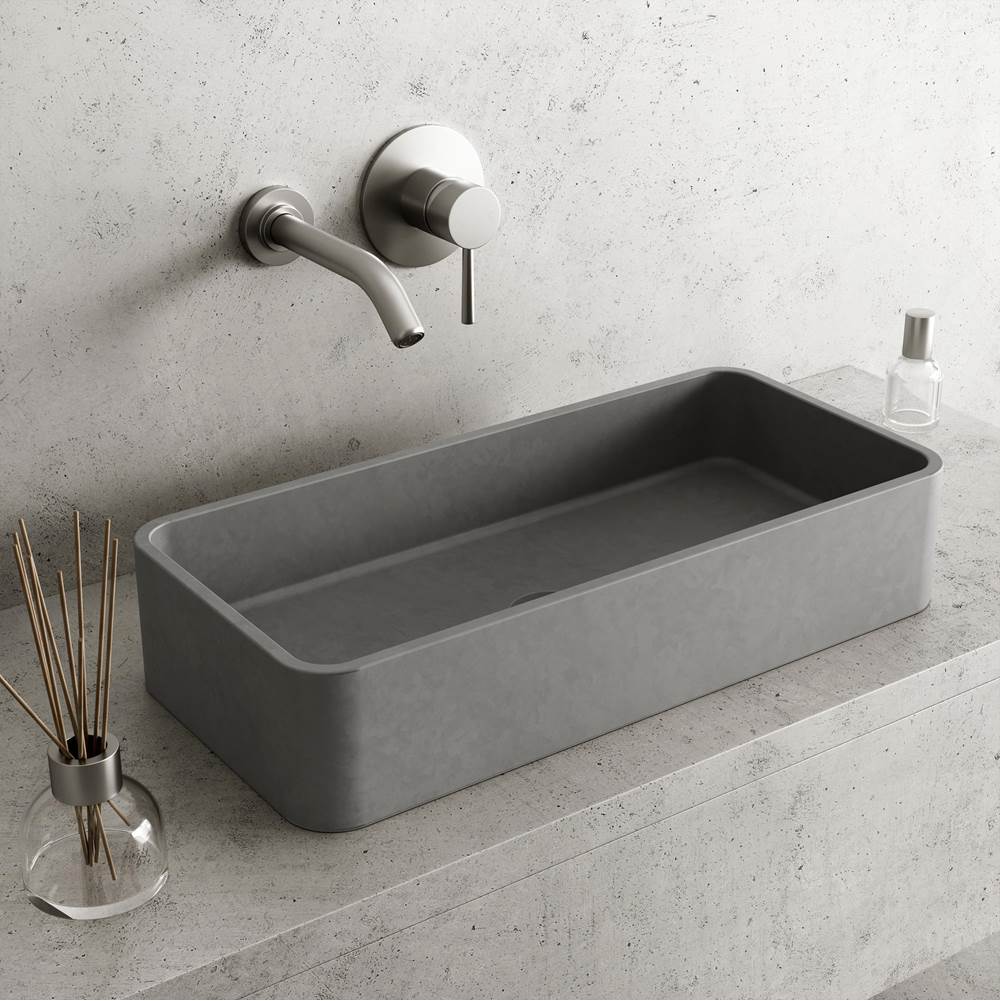 Vigo Concreto Stone 23 in. Rectangular Bathroom Vessel Sink