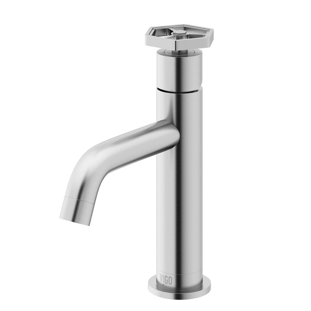 Vigo Ruxton Single Handle Single-Hole Bathroom Faucet in Brushed Nickel