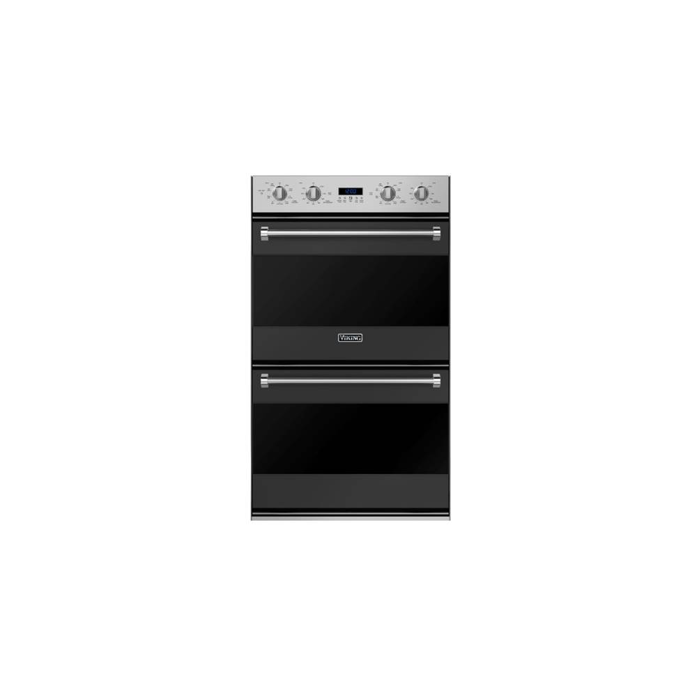 Viking 30''W. Double Electric Thermal-Convection Oven-Cast Black