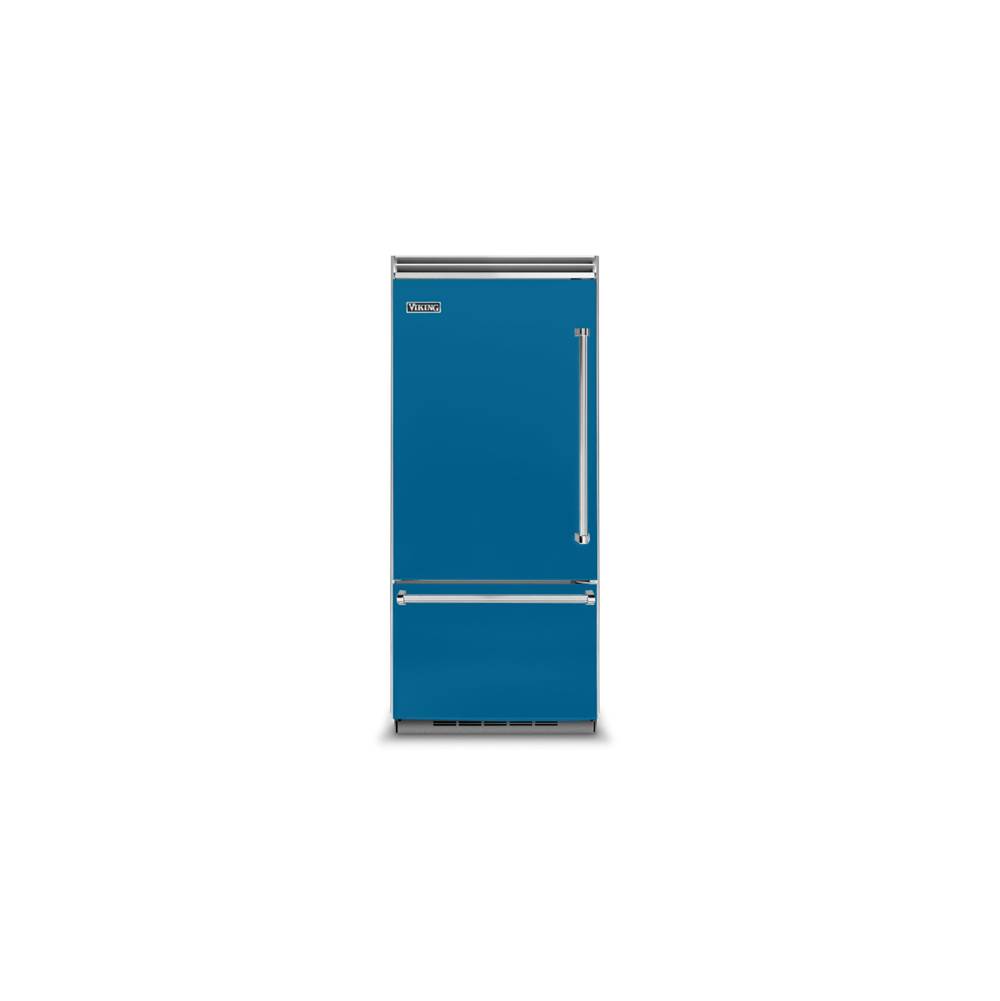 Viking 36''W. Bi Bottom-Mount Refrigerator/Freezer (Lh)-Alluvial Blue