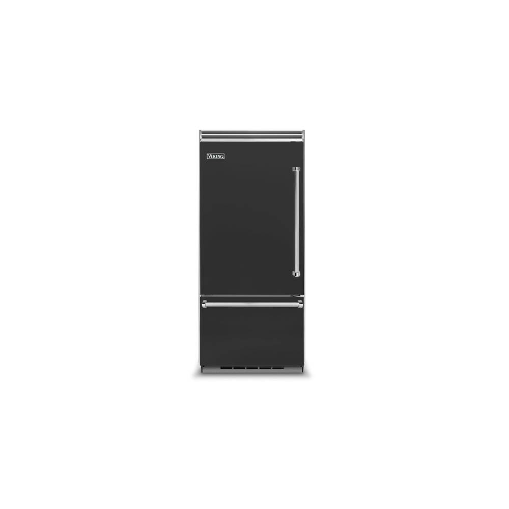 Viking 36''W. Bi Bottom-Mount Refrigerator/Freezer (Lh)-Cast Black