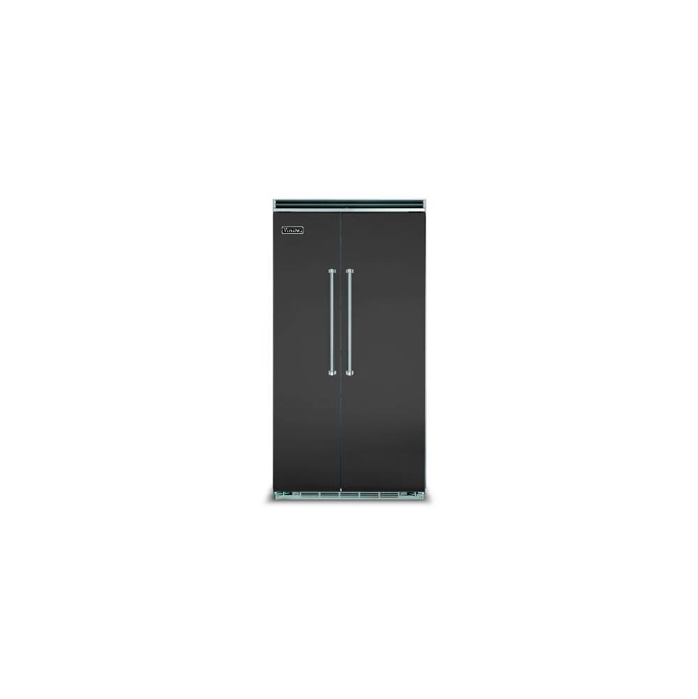 Viking 42''W. Bi Side-By-Side Refrigerator/Freezer-Cast Black