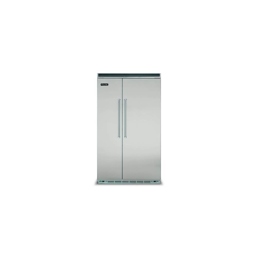 Viking 48''W. Bi Side-By-Side Refrigerator/Freezer-Arctic Grey