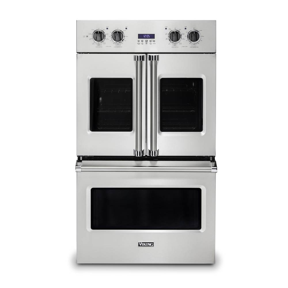 Viking 30''W. French-Door Double Built-In Electric Thermal Convection Oven-Stainless
