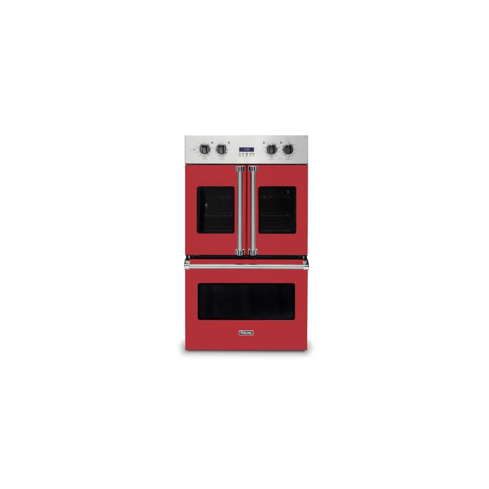 Viking 30''W. French-Door Double Built-In Electric Thermal Convection Oven-San Marzano Red