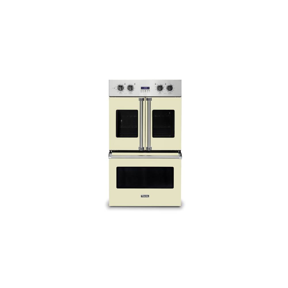 Viking 30''W. French-Door Double Built-In Electric Thermal Convection Oven-Vanilla Cream