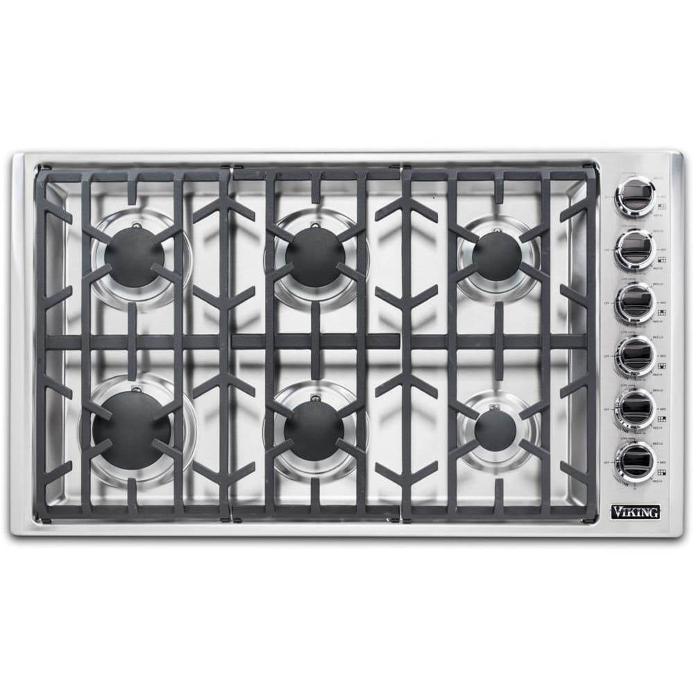 Viking 36''W. Gas Cooktop-6 Burners-Stainless-LP