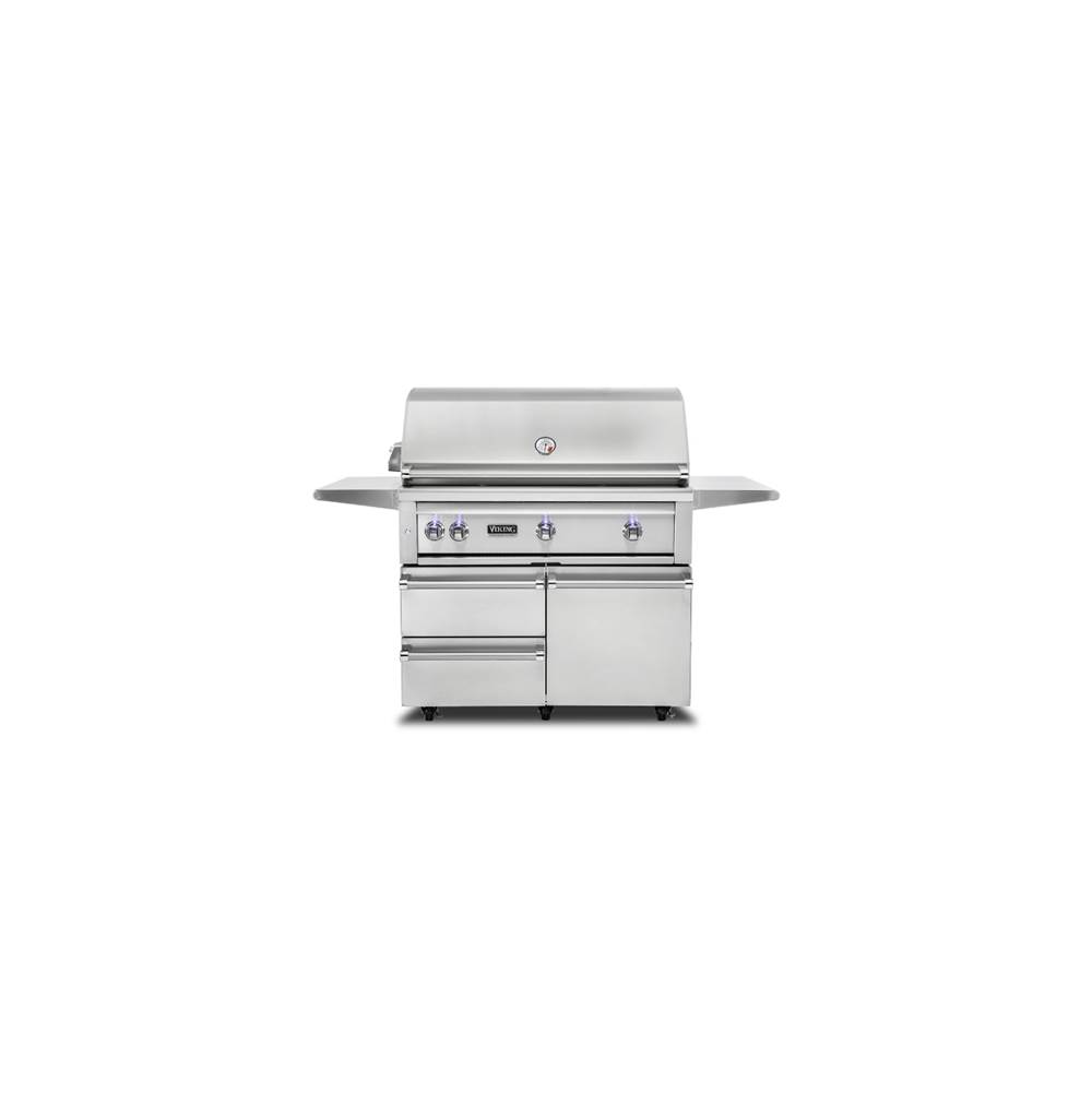 Viking 42'' Freestanding Grill with ProSear Burner and Rotisserie -LP-Stainless Steel
