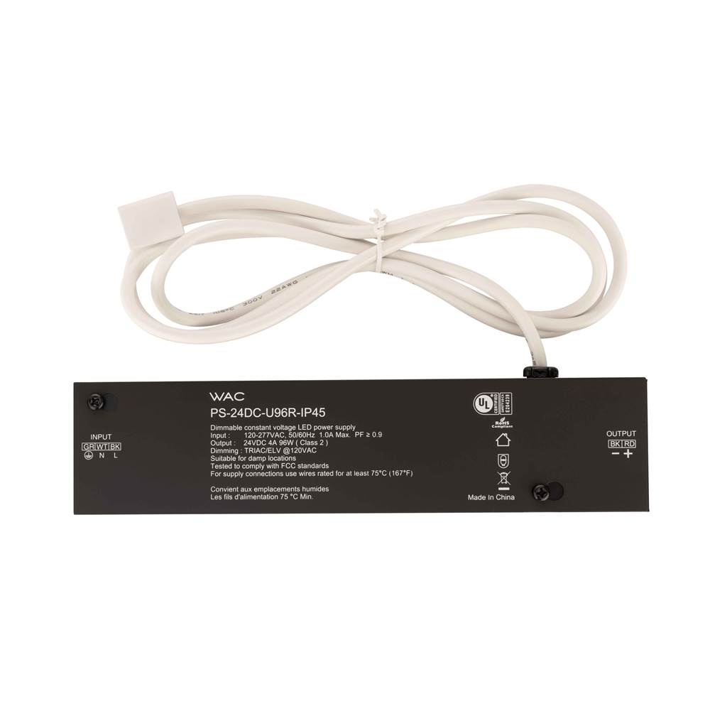 WAC Lighting InvisiLED Outdoor IP45 Remote Power Supply 96W, 120-277VAC/24VDC