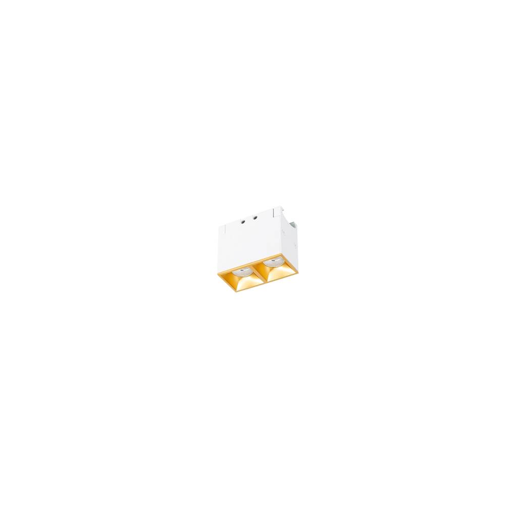 WAC Lighting Multi Stealth Downlight Trimless 2 Cell Flood Beam 4000K 90CRI in Gold