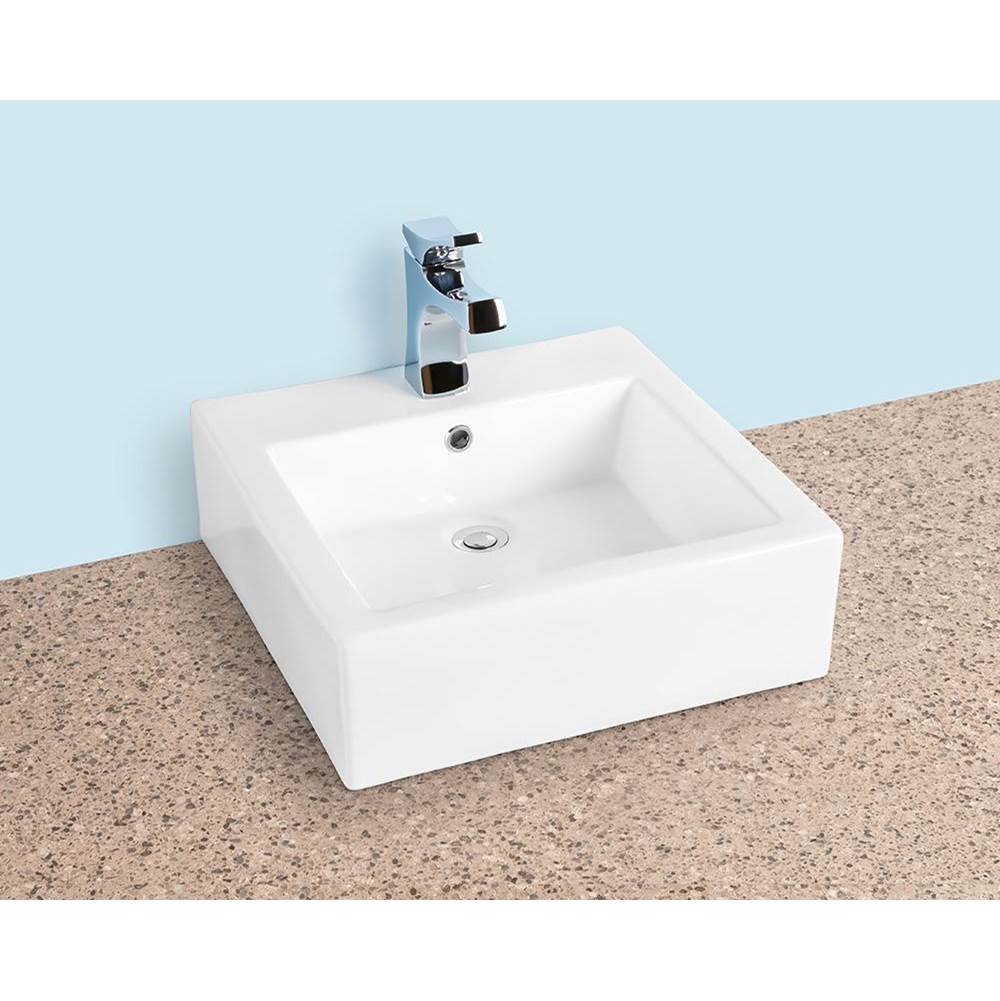Winfield Products Square Lav 18-5/8''x18''x6-1/8'' 1 Faucet Hole