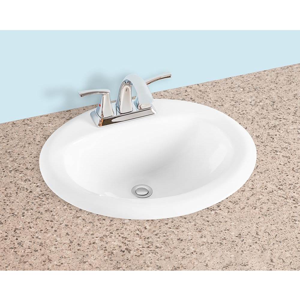Winfield Products 19''x16'' Oval Self Rimming Lav (Specify 4'' or 8'') 3 Faucet Holes