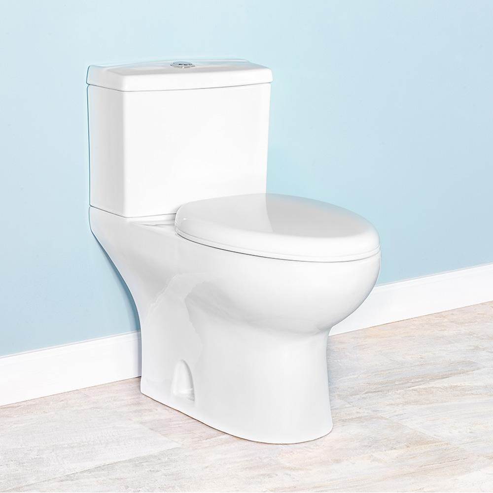 Winfield Products Skirted Elongated Two-Piece Toilet 12'' Rough-In TB32549 Bowl and TK32549D Tank All-in-One
Set Top Push Button w/ Slow Close Seat/Wax Ring/Bolt Set