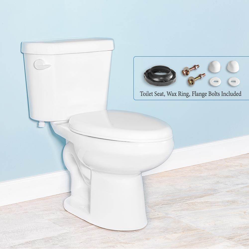 Winfield Products Elong All-in-One Toilet 12'' Rough-In/TK3512 Tank Set w/ Slow Close Seat/Wax Ring/Bolt Set