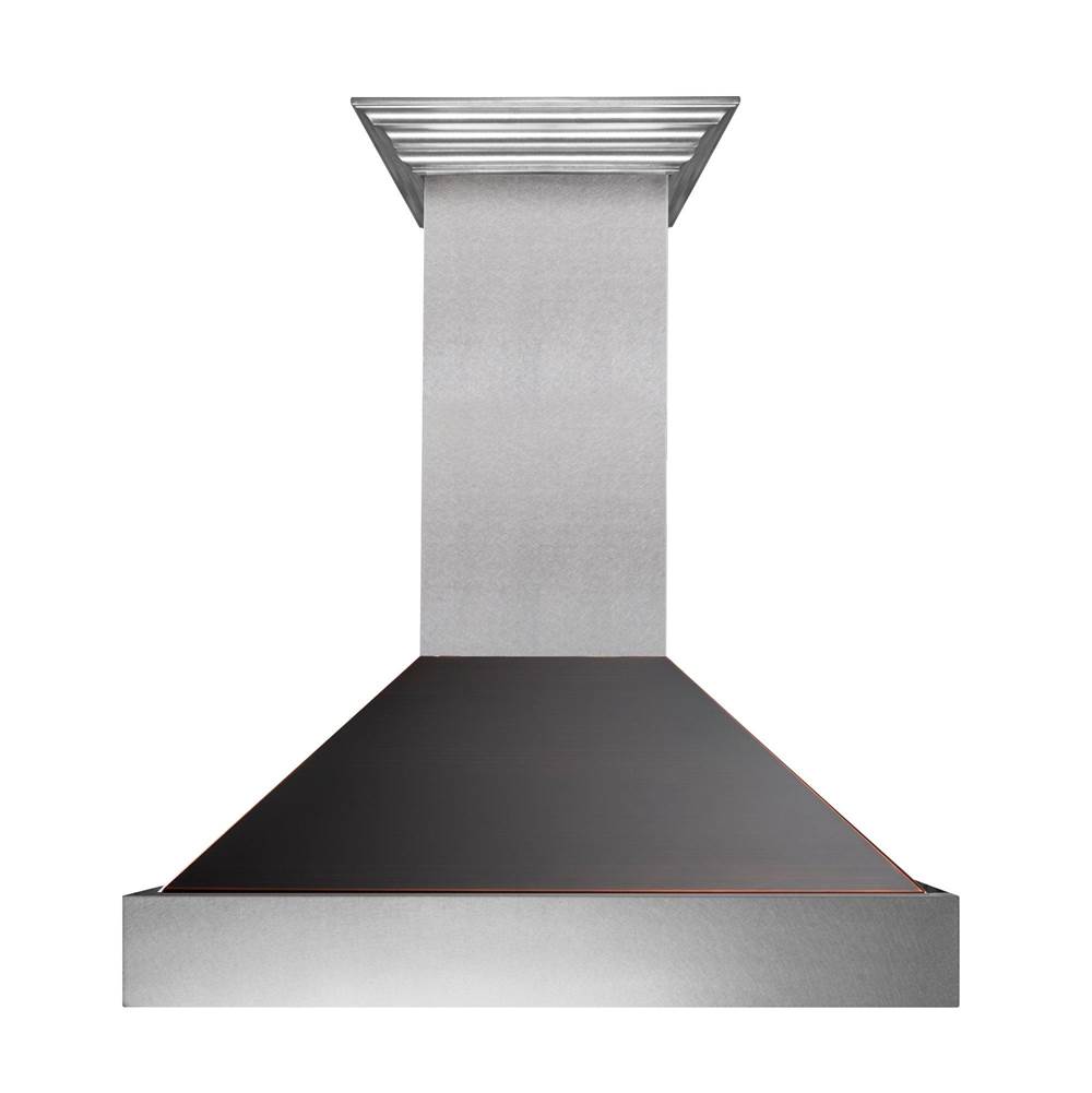 Z-Line 30'' DuraSnow Stainless Steel Range Hood with Oil Rubbed Bronze Shell