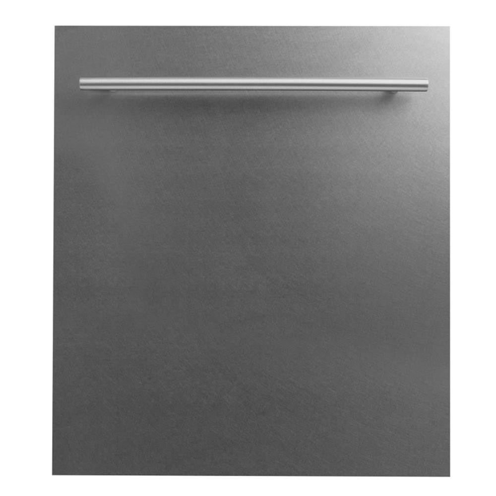 Z-Line 24'' Top Control Dishwasher in DuraSnow Finished Stainless Steel with Stainless Steel Tub and Modern Style Handle