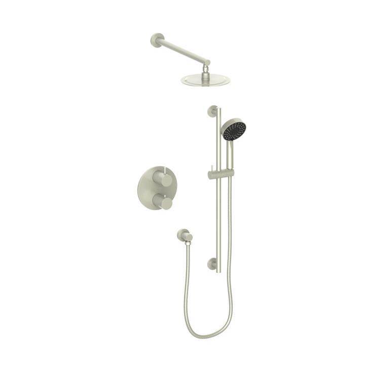 Z-Line Emerald Bay Thermostatic Shower System in Brushed Nickel