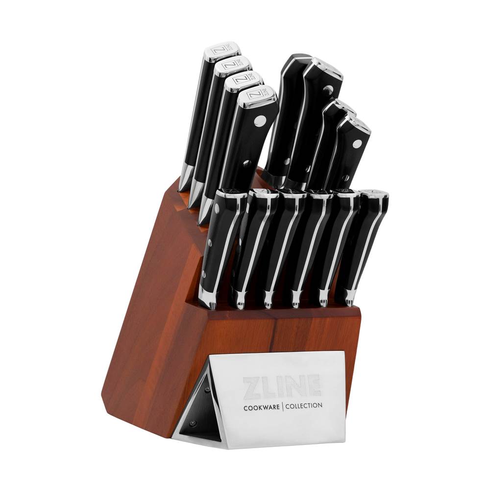 Z-Line 15-Piece Professional German Steel Kitchen Knife Block Set