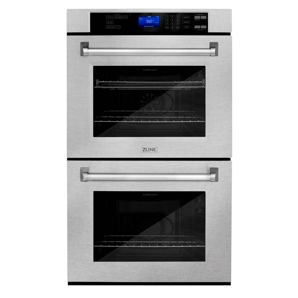 Z-Line 30'' Professional Double Wall Oven with Self Clean in DuraSnow Stainless Steel