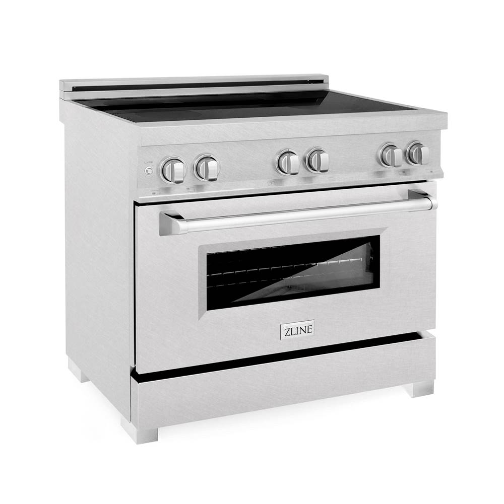 Z-Line 36'' 4.6 cu. ft. Induction Range with a 4 Element Stove and Electric Oven in DuraSnow Stainless Steel®