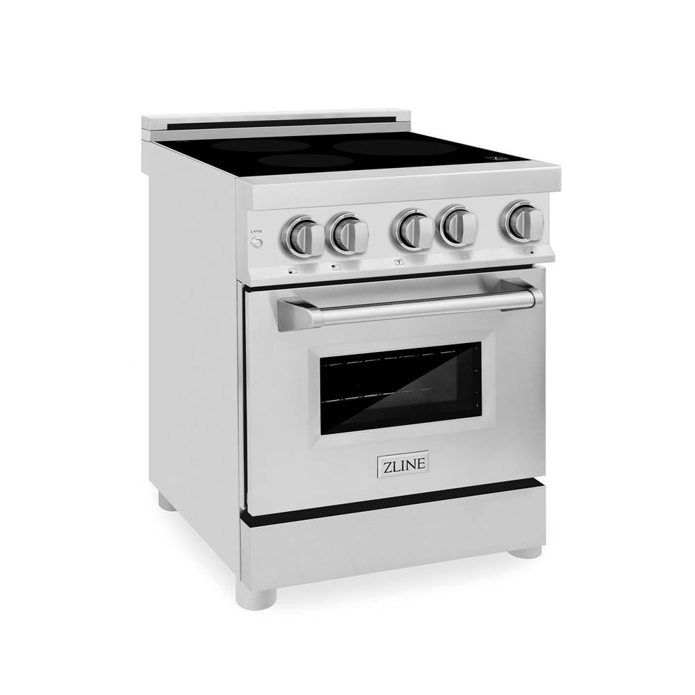 Z-Line 24'' 2.8 cu. ft. Induction Range with a 3 Element Stove and Electric Oven in Stainless Steel