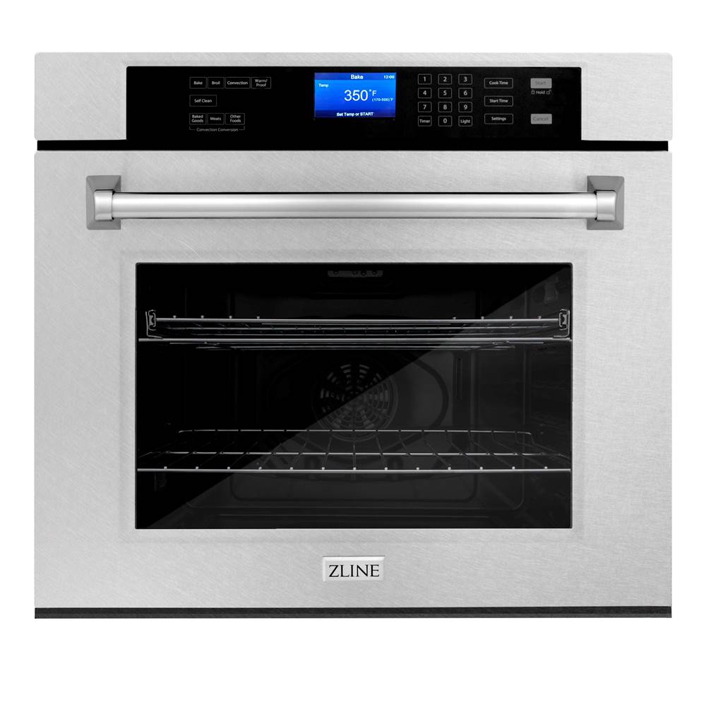 Z-Line 30'' Professional Single Wall Oven with Self Clean in DuraSnow Stainless Steel (AWS-30-BS)
