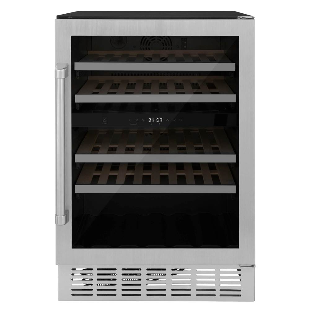 Z-Line 24'' Monument Dual Zone 44-Bottle Wine Cooler in Stainless Steel